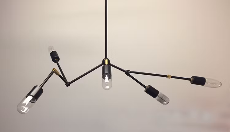 Taklampa mässing FLIGHT BLACK