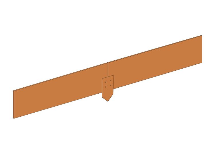 Rabattkanter i Corten 10 cm x 2 mm