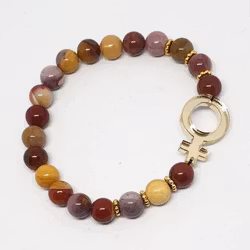 Armband i Moakit med guldspegel Venus