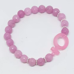 Facetterad Jade med rosa Venus