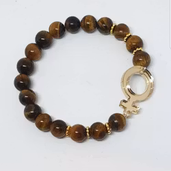 Tigerseye med guldspegel Venus