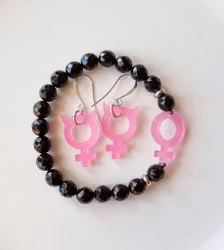 Onyx med rosa venus