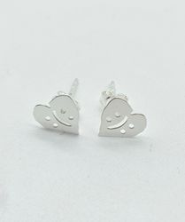Små studs silverhjärta