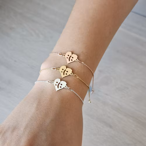 Armband hjärta med roséguld plätering