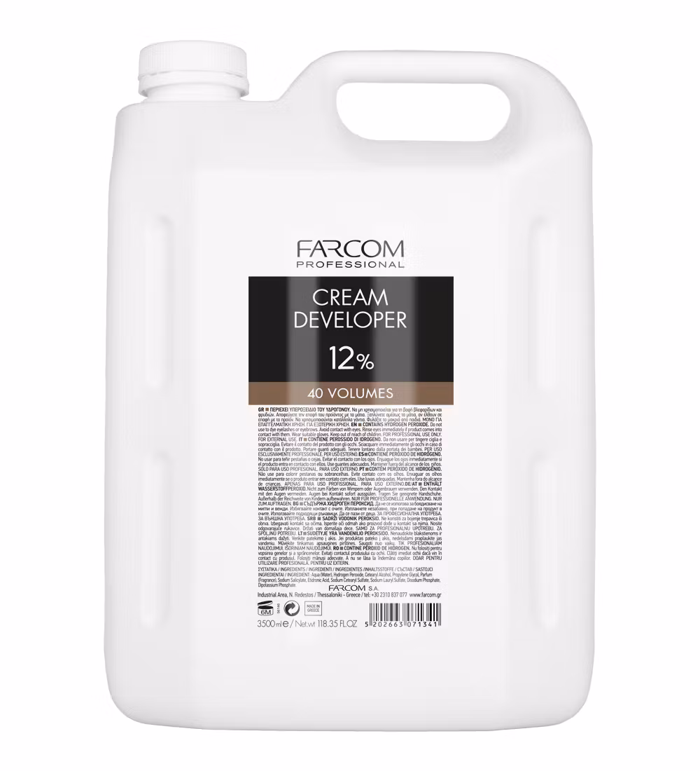 FARCOM PROFESSIONAL CREAM DEVELOPER 40 VOL 3500ML