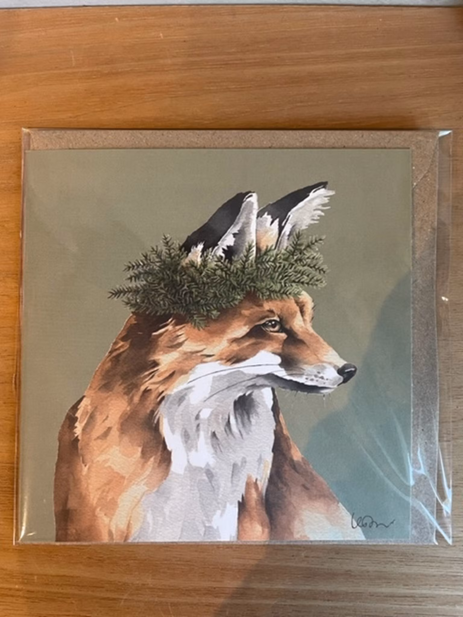 Kort m.kuvert 15 x15cm