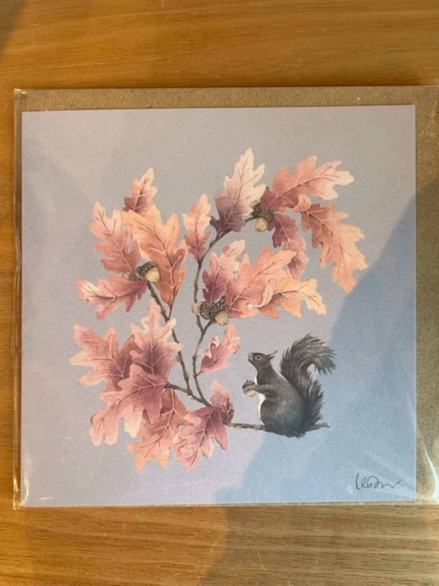 Kort m.kuvert 15 x15cm