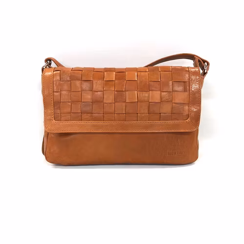 Skinnväska Flätad Cognac