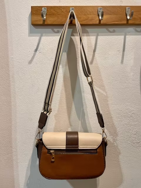 Väska Vegan-läder Brun