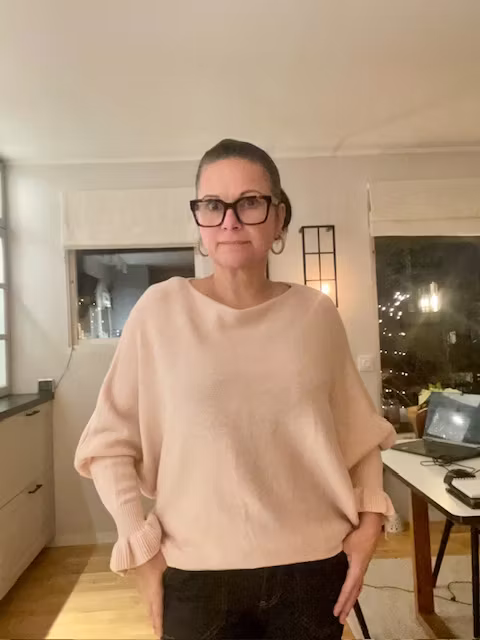 Tröja m.volangärm One Size Rosa