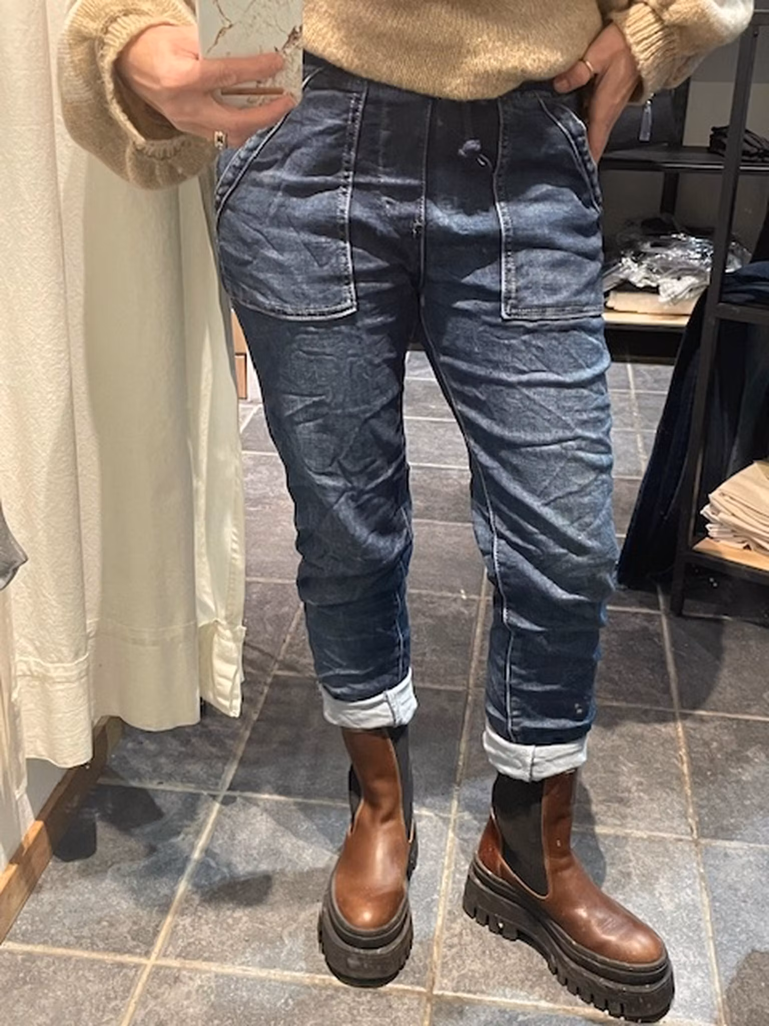 Jeans med resår