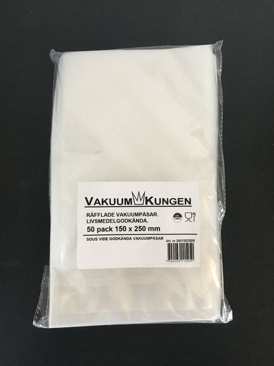 Vakuumpåsar,  Räfflade. 50p