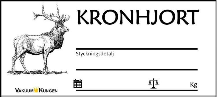 Viltetiketter på rulle
