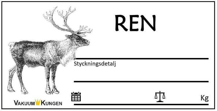 Viltetiketter på rulle