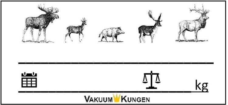 Viltetiketter på rulle