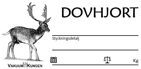 Viltetiketter på rulle