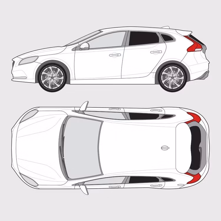Färdigskuren solfilm till Volvo V40 | 2012-2018