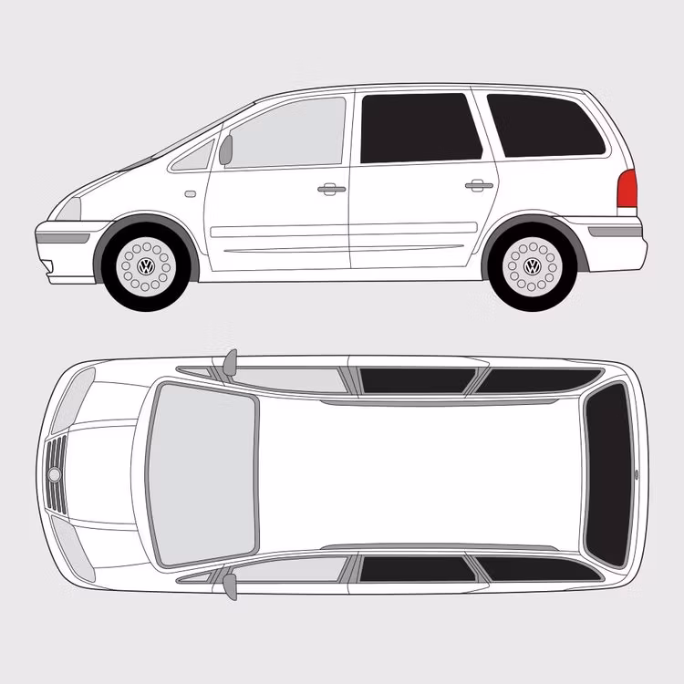 Färdigskuren solfilm till Volkswagen Sharan | 2000-2010