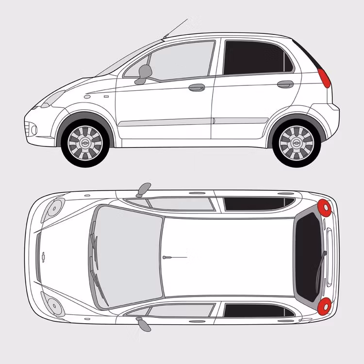 Färdigskuren solfilm till Daewoo Matiz | 2005-2010