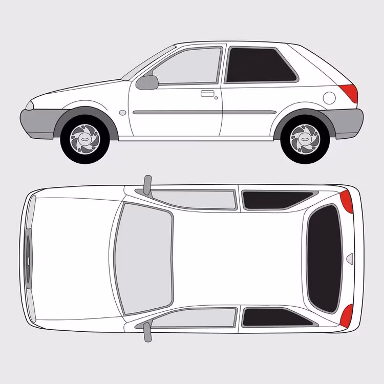 Färdigskuren solfilm till Ford Fiesta 3-dörrar | 1995-2001