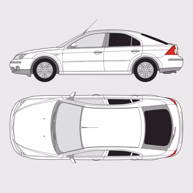 Färdigskuren solfilm till Ford Mondeo 5-dörrar | 2000-2007