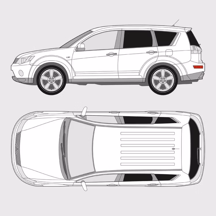 Färdigskuren solfilm till Mitsubishi Outlander | 2007-2012
