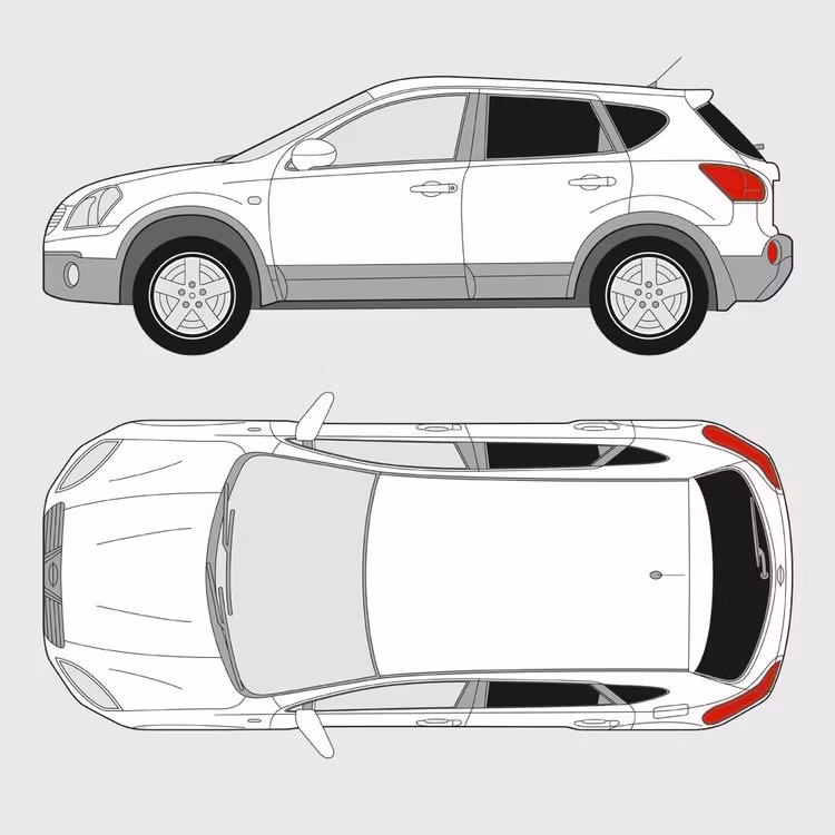 Färdigskuren solfilm till Nissan Qashqai | 2007-2014