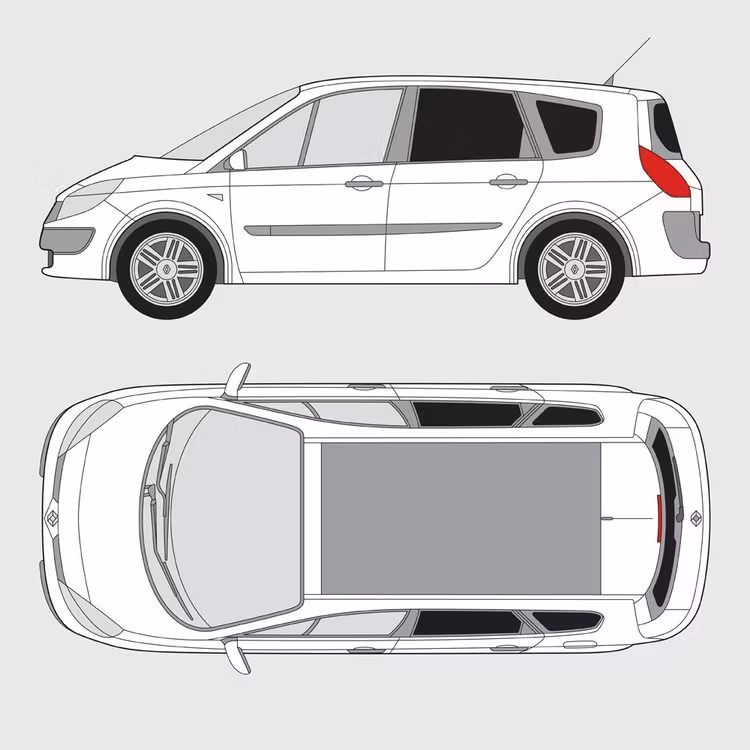 Färdigskuren solfilm till Renault Grand Scenic | 2004-2009