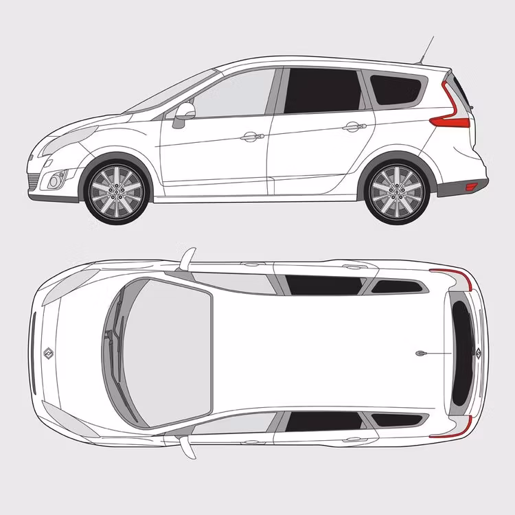 Färdigskuren solfilm till Renault Grand Scenic | 2009-2017