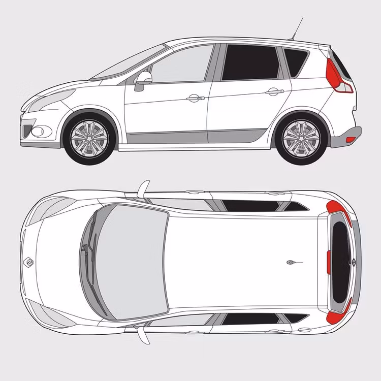 Färdigskuren solfilm till Renault Scenic | 2009-2017