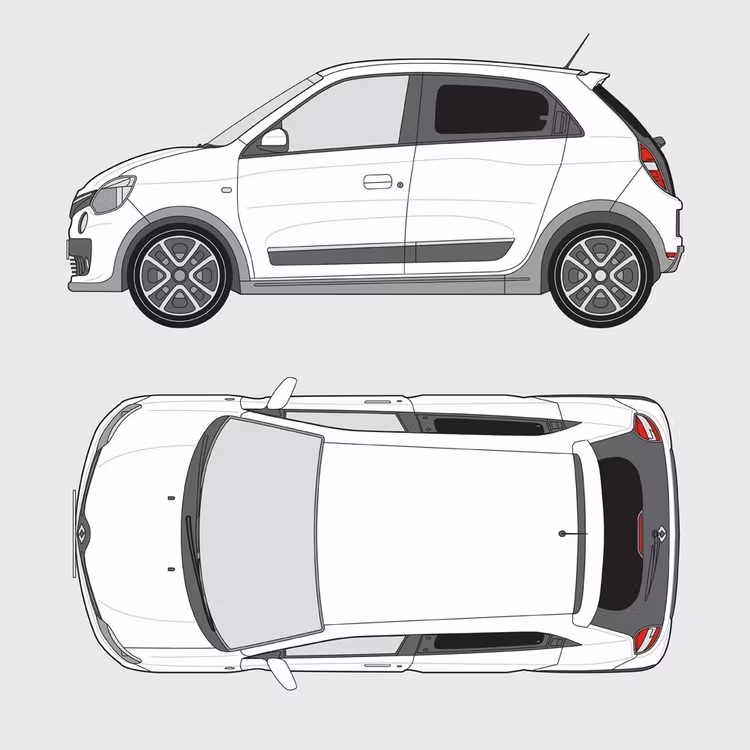 Färdigskuren solfilm till Renault Twingo 5-dörrar | 2014-2019