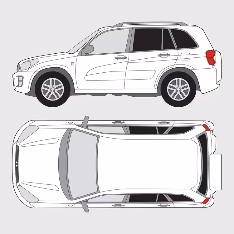 Färdigskuren solfilm till Toyota RAV4 | 2000-2006