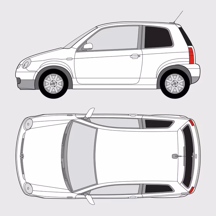 Färdigskuren solfilm till Volkswagen Lupo 3-dörrar | 1998 - 2005