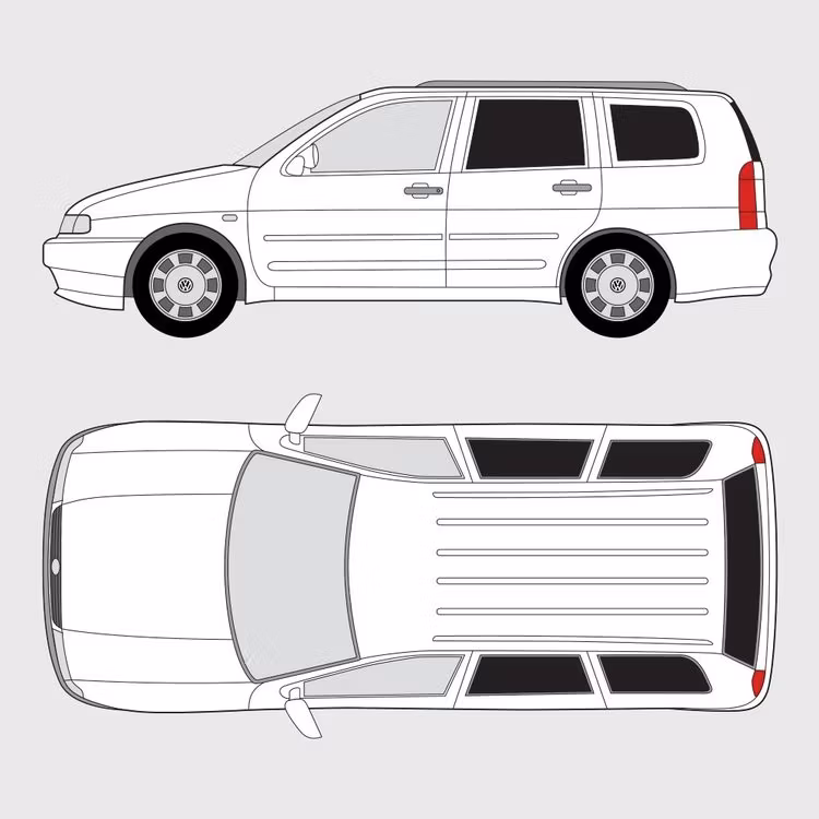 Färdigskuren solfilm till Volkswagen Polo kombi | 1994-2004