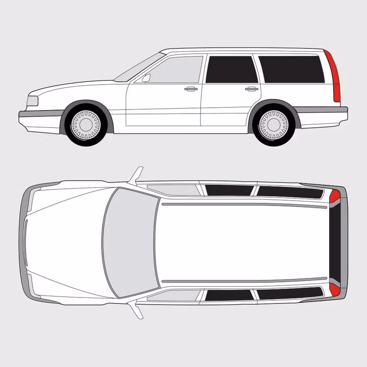 Färdigskuren solfilm till Volvo 850 kombi | 1993-2000