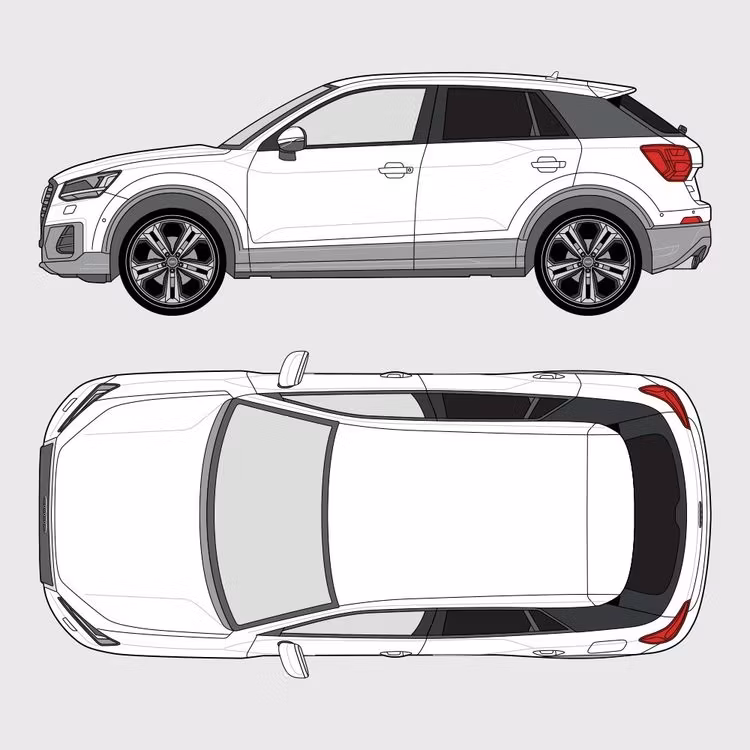Färdigskuren solfilm till Audi Q2 | 2016-