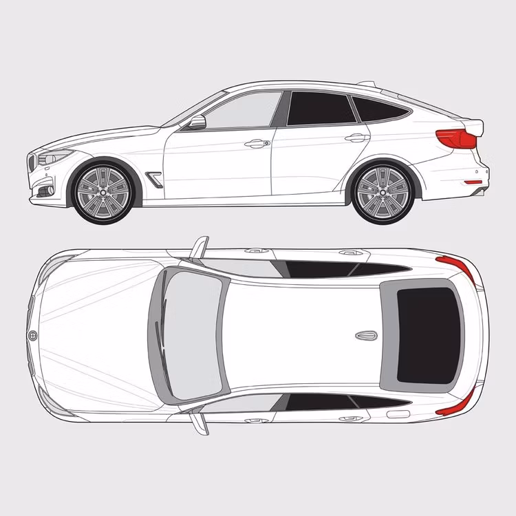 Färdigskuren solfilm till BMW 3 Serie GT F34 | 2013-