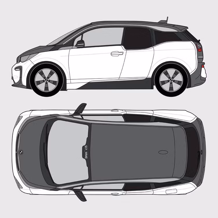 Färdigskuren solfilm till BMW i3 I01 | 2014-2022