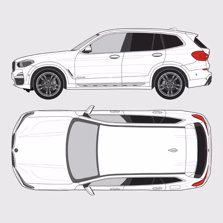Färdigskuren solfilm till BMW X3 G01 | 2018-