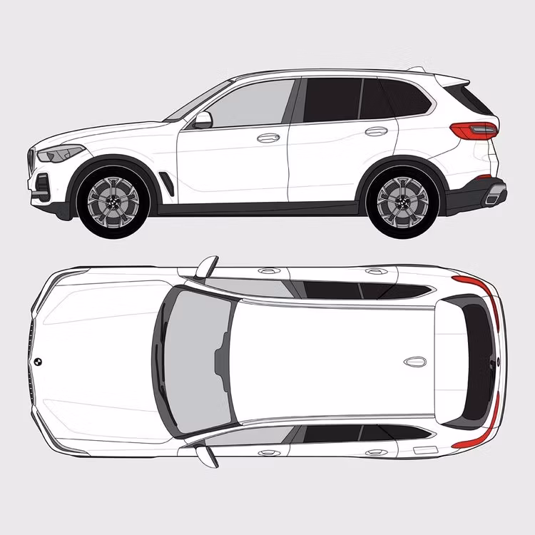 Färdigskuren solfilm till BMW X5 G05 | 2018-