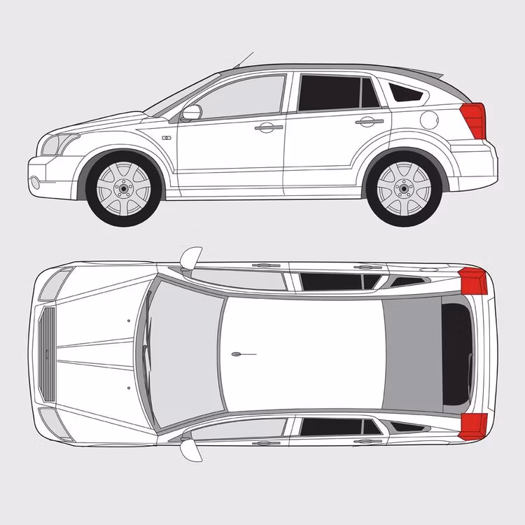 Färdigskuren solfilm till Dodge Caliber | 2006-2011