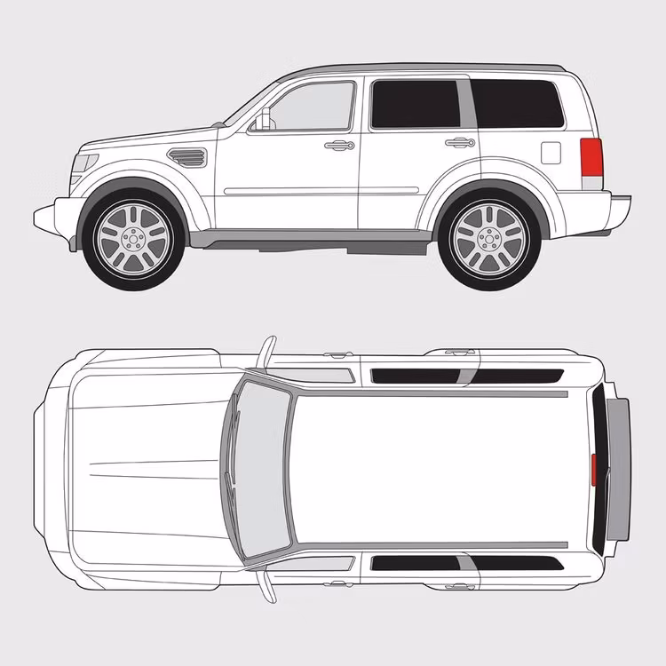 Färdigskuren solfilm till Dodge Nitro | 2007-2012