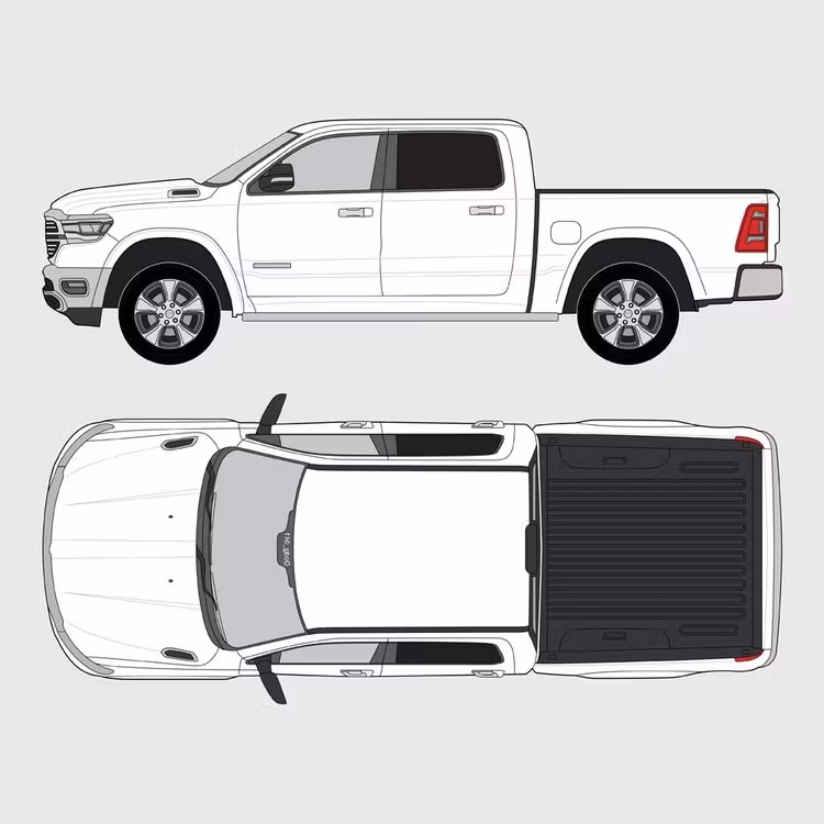 Färdigskuren solfilm till Dodge Ram Crew Cab | 2018-