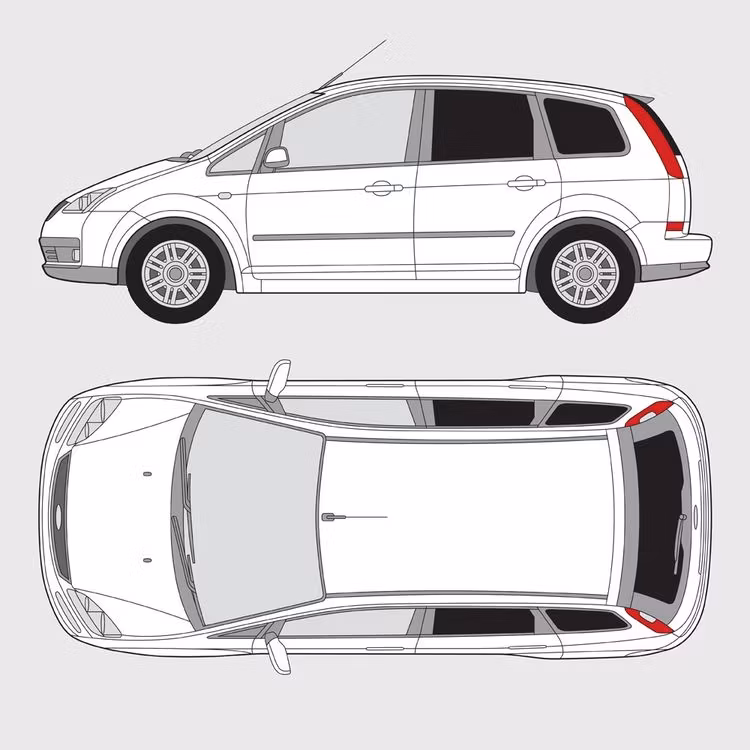 Färdigskuren solfilm till Ford C-Max | 2003-2010