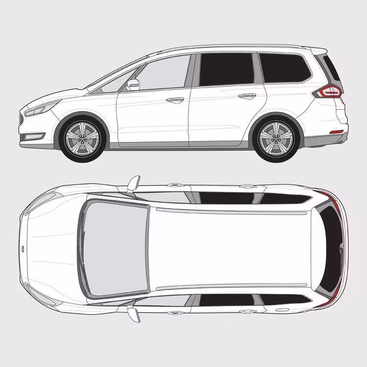 Färdigskuren solfilm till Ford Galaxy | 2015-