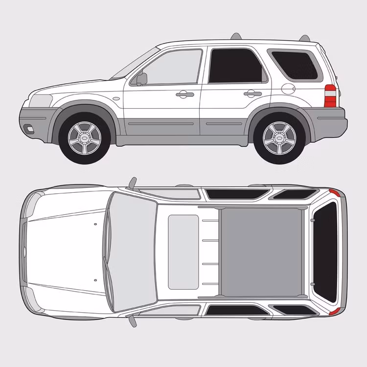 Färdigskuren solfilm till Ford Maverick | 2000-2007
