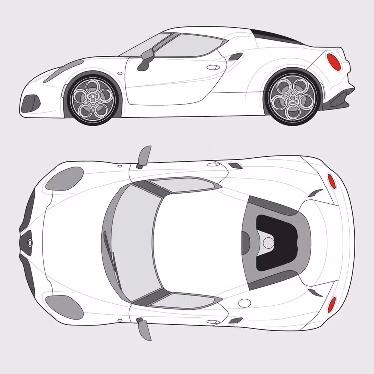Färdigskuren solfilm till Alfa Romeo 4C | 2014-2019