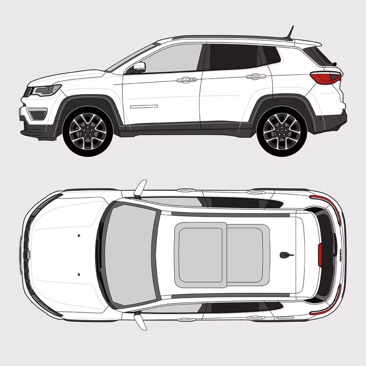 Färdigskuren solfilm till Jeep Compass | 2017-