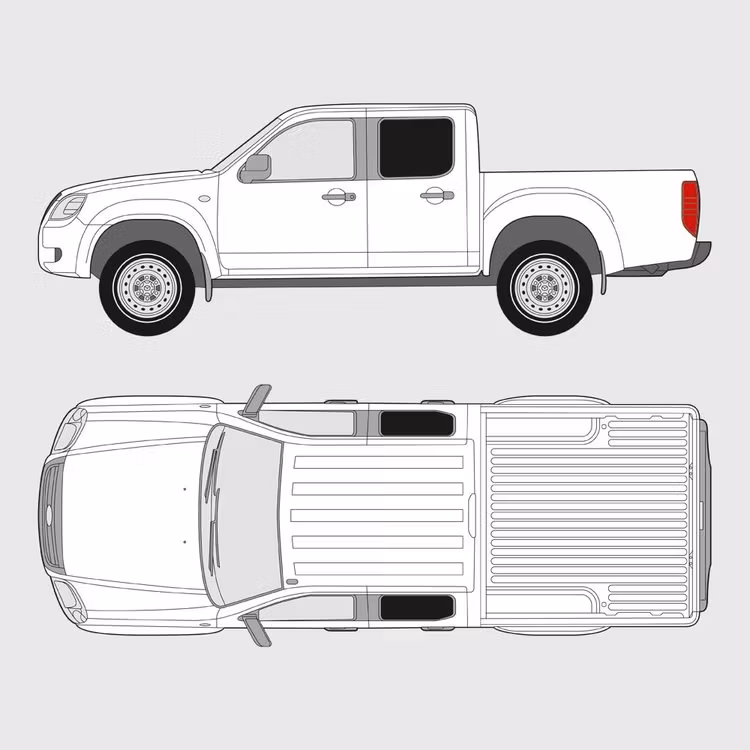 Färdigskuren solfilm till Mazda BT-50 Double Cab | 2010-