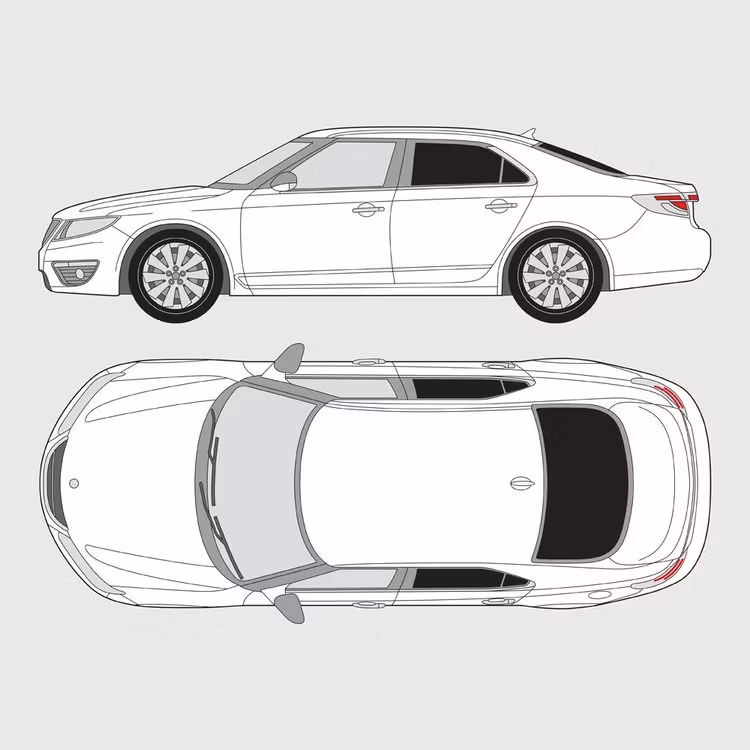Färdigskuren solfilm till Saab 9-5 5-dörrar | 2010-2012